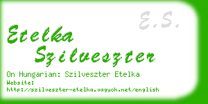 etelka szilveszter business card